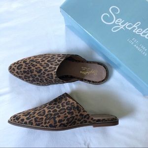 Seychelles Impersonate Leopard Print Pont Toe Mule